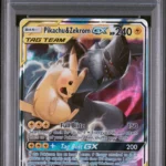 2019 POKEMON SUN & MOON TEAM UP #33 PIKACHU & ZEKROM GX TEAM UP PSA 10