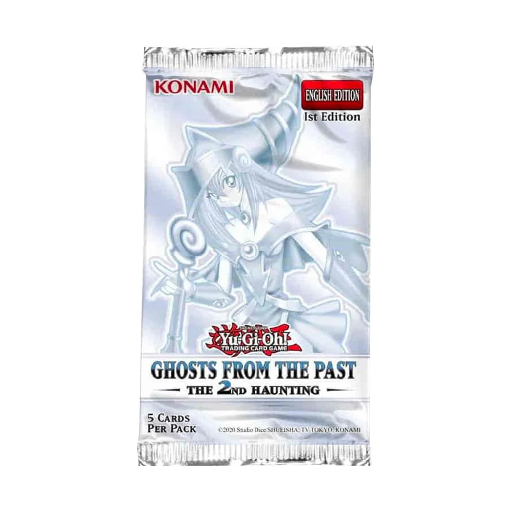 yugioh-ghosts-past-second-haunting-booster-pack-216 Yugioh - Ghosts From the Past - The Second Haunting - Booster PackYu-Gi-Oh! TCG Ghosts From the Past: The Second Haunting Booster Pack | Premium Ghost Rare Collectible Set Enter the world of rare and mysterious collectibles with the Yu-Gi-Oh! TCG Ghosts From the Past: The Second Haunting Booster Pack. This premium release continues the legendary Ghosts From the Past series, bringing duelists and collectors an exciting selection of iconic monsters, powerful cards, and the highly sought-after Ghost Rare treatment. Designed for fans who love stunning artwork and premium rarities, The Second Haunting features a curated lineup of classic and modern Yu-Gi-Oh! cards, including fan-favorite monsters and competitive staples. The highlight of the set is the chance to discover beautifully crafted Ghost Rare cards, known for their unique holographic finish, detailed artwork, and incredible collector appeal. Whether you are chasing rare pulls, upgrading your collection, or enjoying the excitement of opening premium Yu-Gi-Oh! products, this booster pack delivers an unforgettable experience. Its combination of nostalgia, rarity, and exclusive card designs makes it a must-have for collectors and duelists of all levels. - Image 1